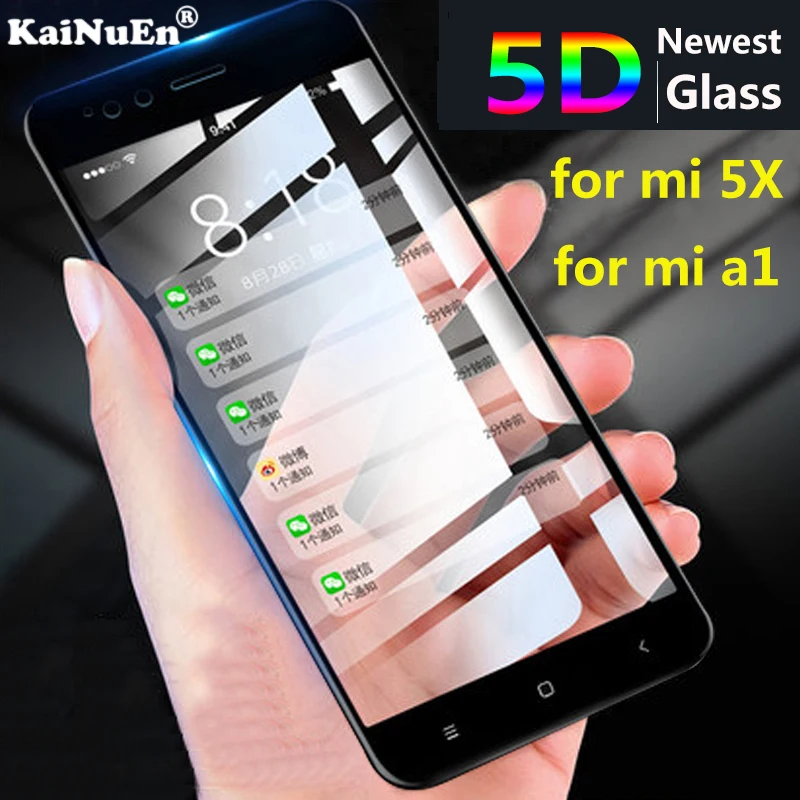 KaiNuEn 5D изогнутая Защитная пленка для экрана из закаленного стекла для Xiaomi mi 5x mi 5x mi a1 mi a1 mi 5x5 a 1 Передняя пленка 9H 3d 4d