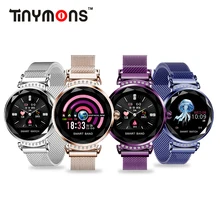 Tinymons H2 смарт-браслет Для женщин Фитнес браслет бриллиантовый Стекло сердечного ритма крови Давление монитор с режимом отслеживания сна SmartBand роскошные часы