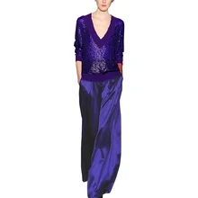 New 2017 Europe autumn fashion witch western style wide leg pants suit temperament female thin two piece
