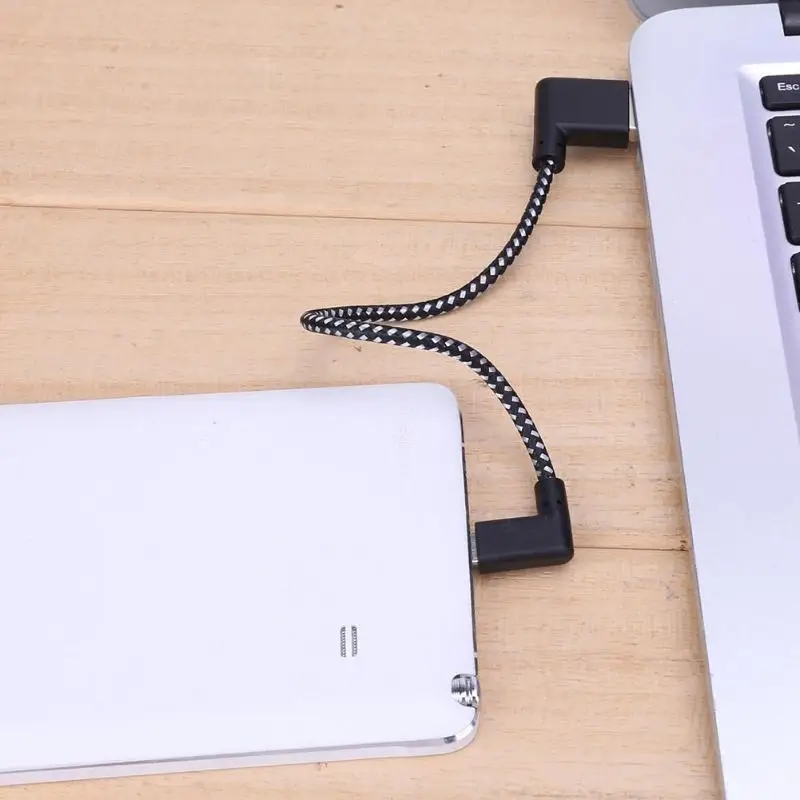 L образный разъем кабель Micro USB угол 90 градусов Usb зарядный под прямым углом