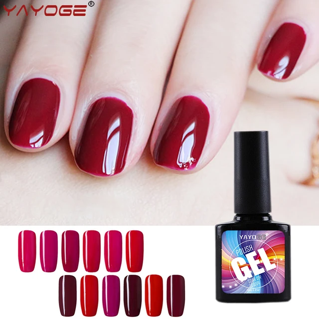 Nail Gel Polish Varnish Elegant Red series 10ml 12 Color UV LED Long ...