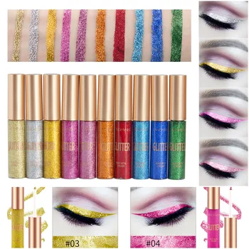 

10pcs Colorful Shiny Liquid Eyeliner Matte Tint Long Lasting Waterproof Makeup Eye shadow Eye Liner Liquid Cosmetics Smooth Tool