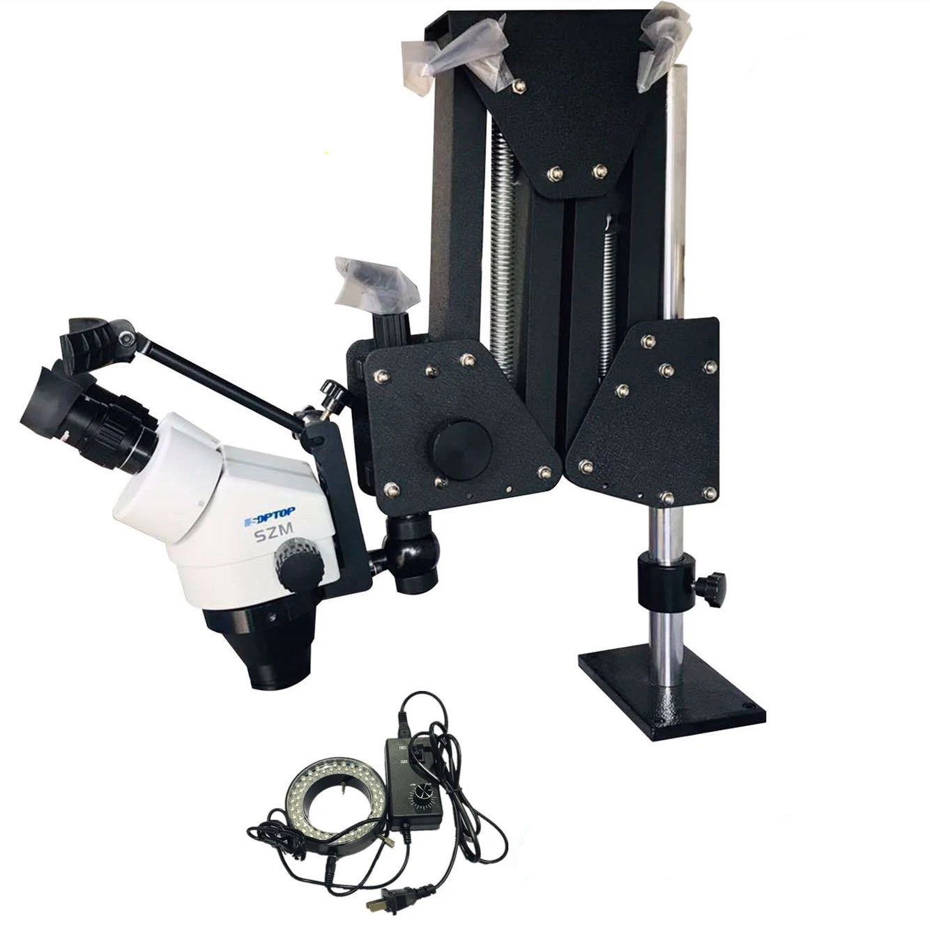 

Jewelry Microscope 7X-45X Diamond Setting Microscope with LED Ring Light