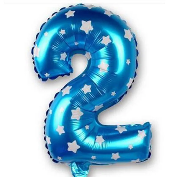 32 дюймов розовый и голубой номер фольги шары гелиевые шары с цифрами Свадебные украшения день рождения воздушные шары поставки - Цвет: number 2
