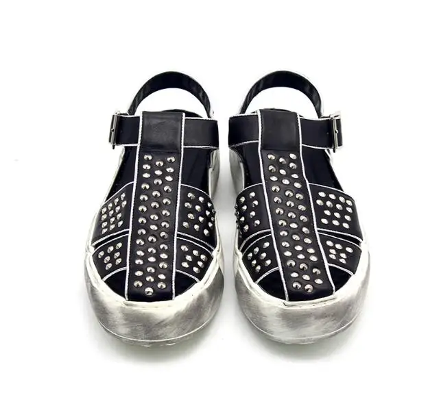 Summer outdoor sandals men's breathable rivet rome handmade cow leather men's shoes casual men sandals Summer outdoor sandals men's breathable rivet rome handmade cow leather men's shoes casual men sandals