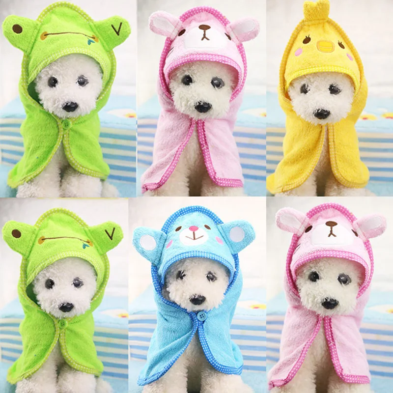 

Cute Pet Dog Towel Soft Drying Bath Pet Towel For Dog Cat Hoodies Puppy Super Absorbent Bathrobes Cleaning Necessary supply