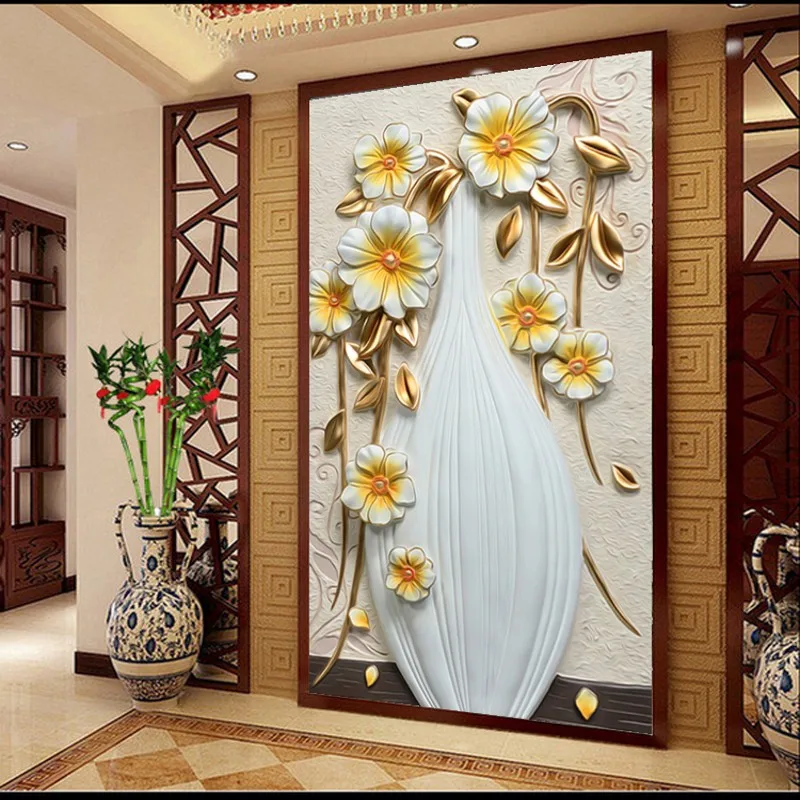 

beibehang custom wallpaper 3d Continental entrance hallway wall backdrop of modern mural the living room hallway wall painted