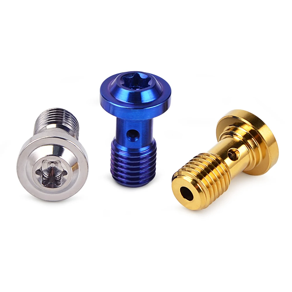 T40 Flange Head Titanium Bolt Titanium Alloy M10X1.25X19 Gold Blue Titanium for KTM Honda ect universal Motorcycle Accessories