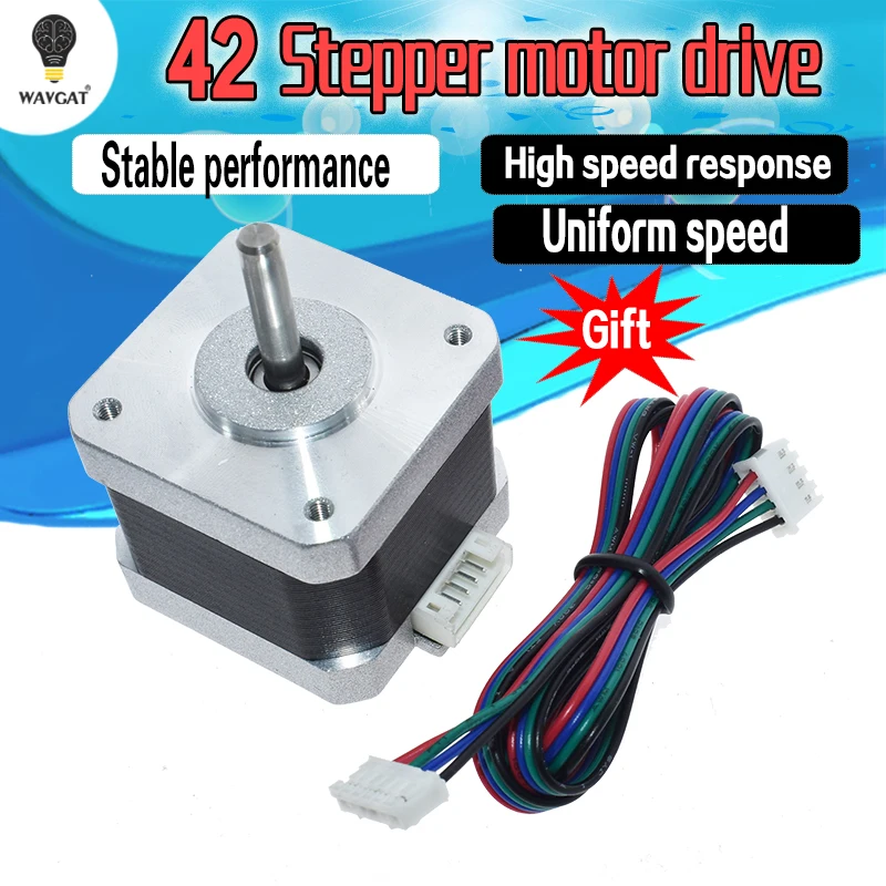 

WAVGAT 4-lead Nema17 Stepper Motor 42 motor Nema 17 motor 42BYGH 40MM 1.7A (17HS4401) motor for CNC XYZ