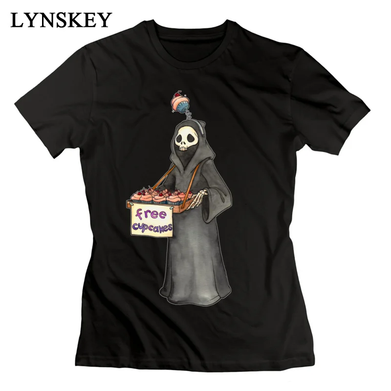 LYNSKEY Women T-Shirts Slim Fit Family Tops Tees Summer Fall 100% Cotton Round Neck Short Sleeve Slim Fit Free Cupcakes Sweatshirts black
