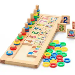 [Забавный] Детские Деревянные Монтессори материалы Учимся считать цифры соответствующие Раннее Образование Обучение Математика игрушки
