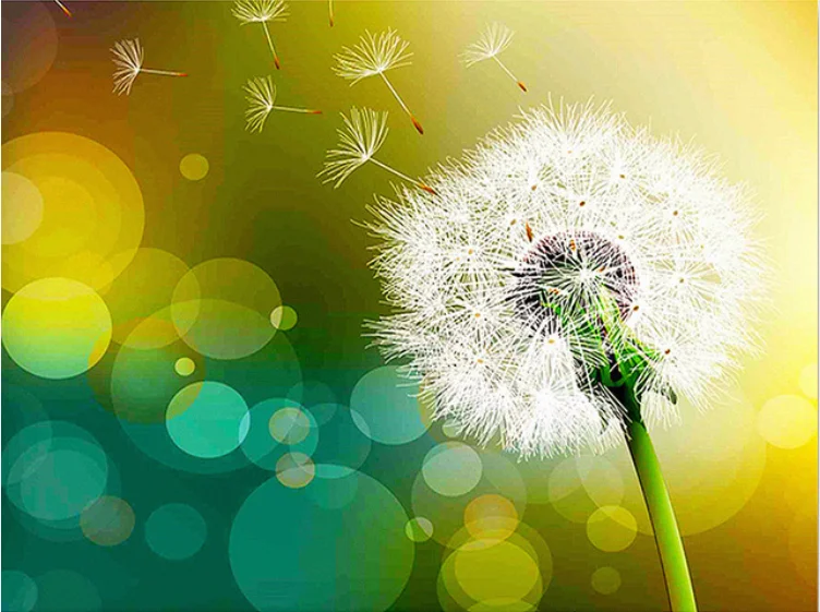 

DIY Diamond painting flowers dandelion Cross Stitch Diamond landscape Cross Stitch Full Round rhinestones Christmas gift