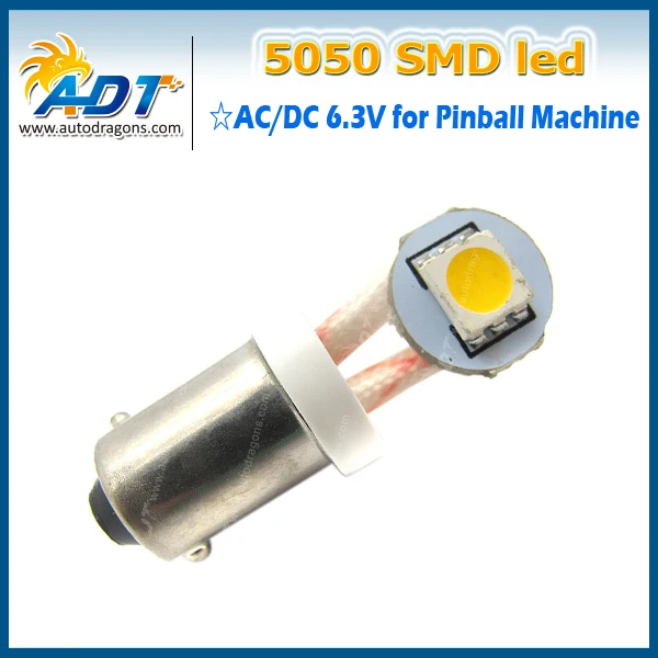 100 шт. 3 4 см Ba9s #44 #47 AC DC 6 в SMD 5050 Светодиодные пинбольные лампы для игрового