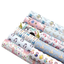 10 листов печатных узоров искусственная кожа лист набор геометрических животных Фруктовые узоры пакет в ассортименте Набор для поделок, 1Yc6329