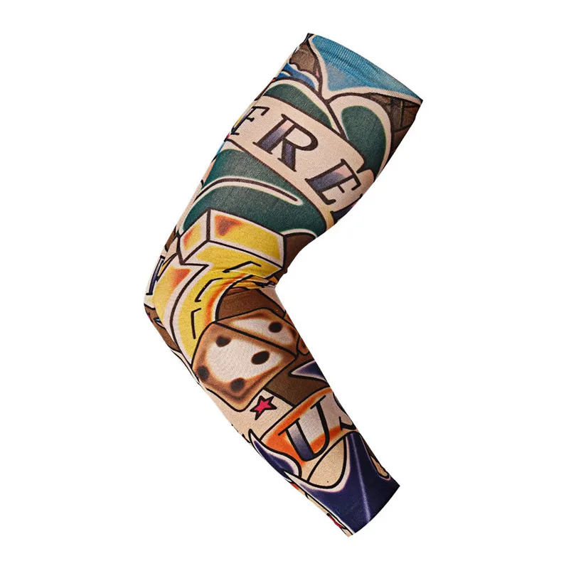 Nylon Elastic Arm Warmers Temporary Tattoo Sleeve Designs Body Arm Stockings Tatoo Cool Outdoor sports cycling camping #4S27 (11)