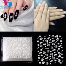 Новые 30 шт ногтей 3D наклейки на ногти цветок красота Микс Дизайн белый кружевной маникюр декоративные наклейки для ногтей Unghie DIY Инструменты для лака
