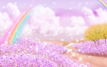 

HUAYI purple flowers rainbow floral for birthday party baby shower banner Photography floral photo backdrop background xt-7044