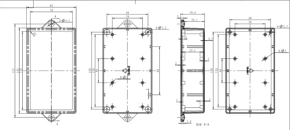 Корпус из АБС пластика для печатной платы (4 шт.) 169*82*40 мм|housing computer|housing productshousing for