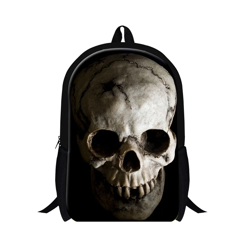 2016 Móda Cool Mojo styl Kostra Pánská Rameno batoh Street Punk Rock Skull Tisk Děti Školní tašky Dětské batoh