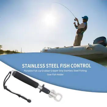 

Portable Fish Lip Gripper Grabber with Weight Scale Ruler Fishing Tackle Fishing Gear Max Drag Stainless Steel Fishing Accessor