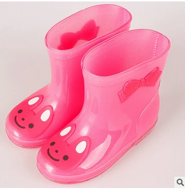 Детские ботинки в японском и корейском стиле; модные ботинки ярких цветов; обувь без застежки - Цвет: Розовый