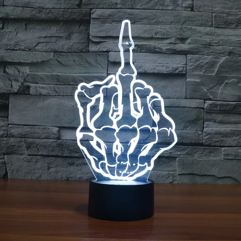 

[Seven Neon]Free shipping hand,ear,eye,foot Acrylic 7Colors Desk Lamp 3D Lamp Novelty Led Night Light Millennium Falcon Light