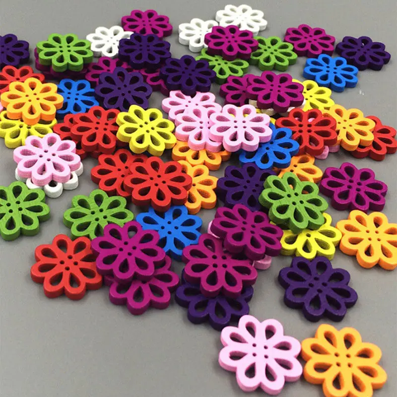 

Multicolor Flower Shape Creative Apparel Sewing Buttons For Kids Clothes Scrapbooking Decorative Handicraft DIY Accessories