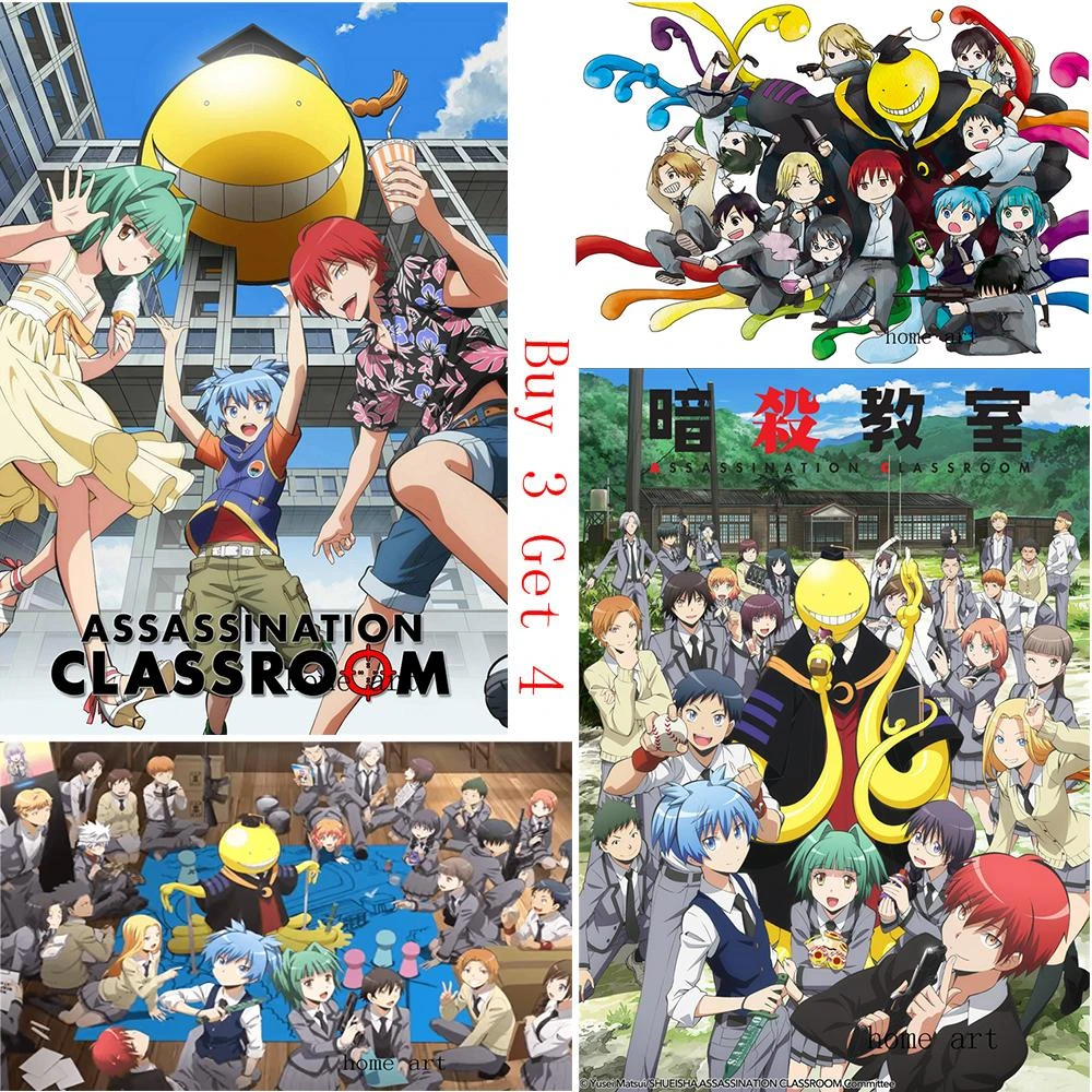 Assassination Classroom Anime Poster Clear Image Wall Stickers Home Decoration Good Quality Prints White Coated Paper Wall Stickers Aliexpress