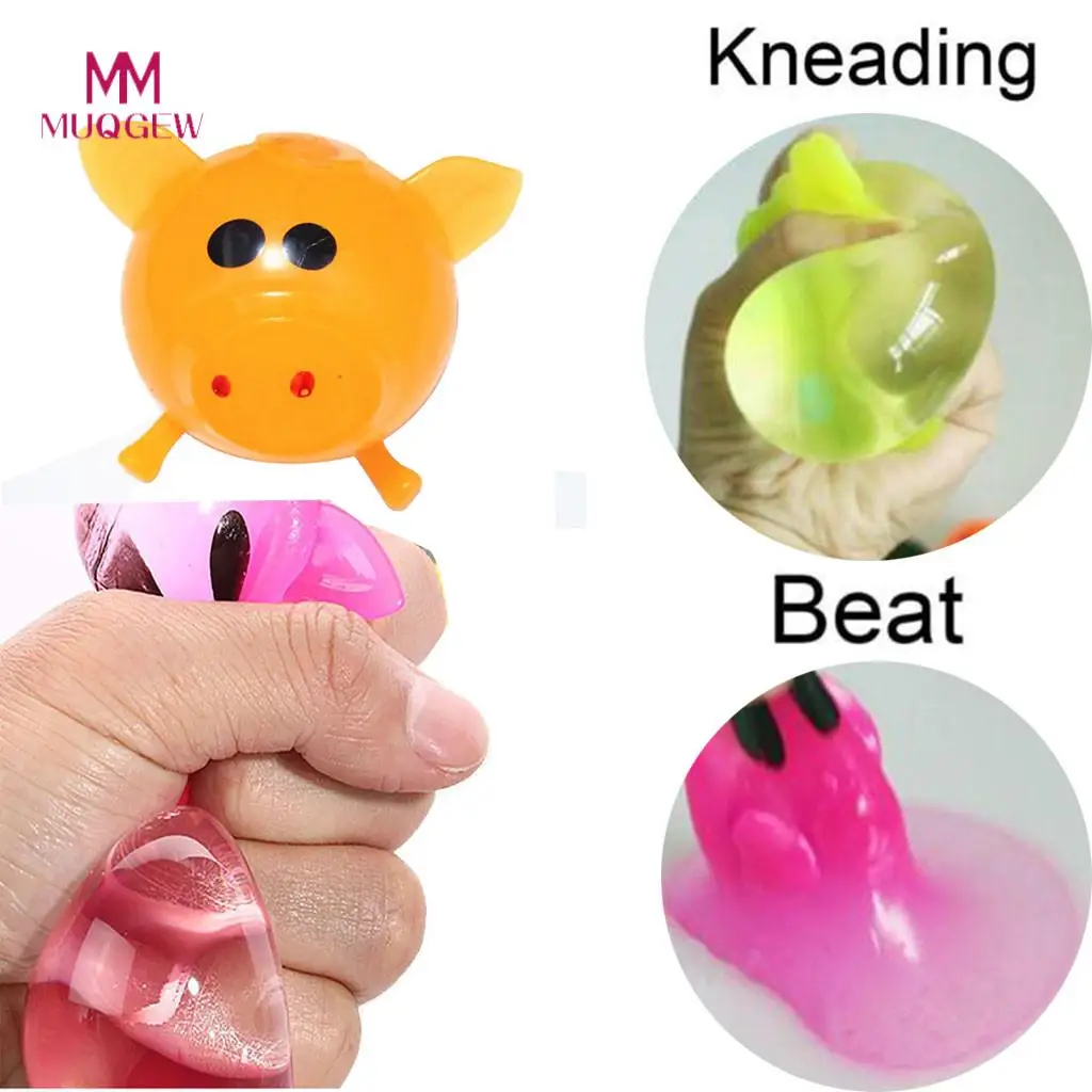 

Stress Relief Speelgoed 1Pcs Jello Pig Cute Anti Stress Splat Water Pig Ball Vent Toy Venting Sticky Poopsie slime surprise toys
