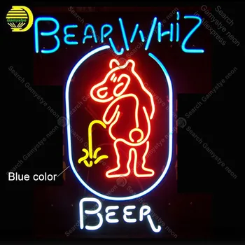 NEON SIGN For Bear Whiz Beer NEON Bulbs Lamp GLASS Tube Decorate Wall Beer Bar ROOM Beer BarHandcraft Advertise shop Dropship