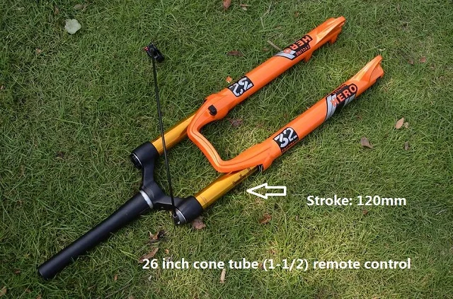 Велосипедная вилка с пневматической подвеской MTB 100-120 мм 1720 г 32 мм 26 27,5 29 дюймов, цена за производительность выше, чем SID EPIXON - Цвет: 26