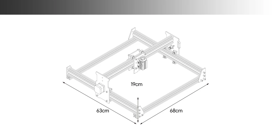 GKTOOLS All Metal 45*45cm 500mW,2500mW Wood Mini CNC Laser Engraver Cutter Engraving DIY Machine PWM,Benbox GRBL EleksMaker