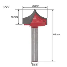3D фрезы для контурной обработки 6 мм хвостовик 3D cnc Резец для древесины ножей режущего инструмента гравировальная Машина деревообрабатывающая бит GHS99