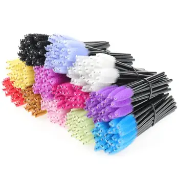 

Multi-colors 300Pcs Disposable Micro Mascara Wand Eyelash Extension Cleaning Brush Lash Eyebrow Brush Applicator Spoolers