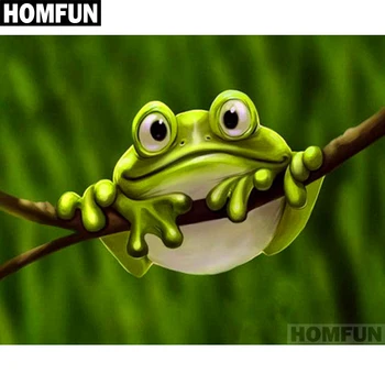 

HOMFUN Full Square/Round Drill 5D DIY Diamond Painting "Cute frog" Embroidery Cross Stitch 5D Home Decor Gift A01206