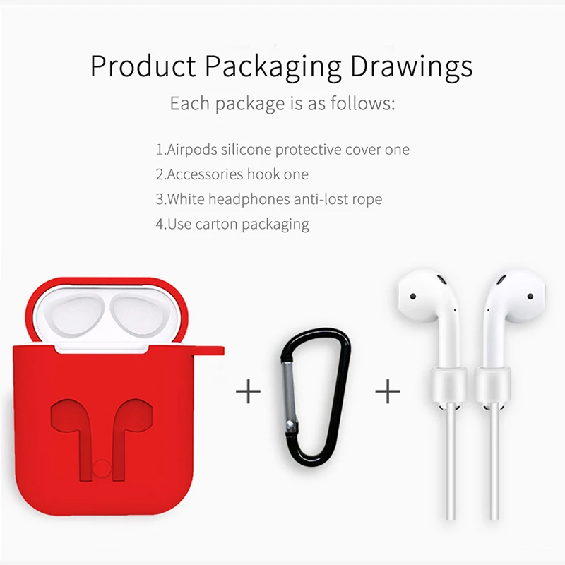 Чехол UBERAY с мультипликационным принтом для Airpods чехол наушников ремешком