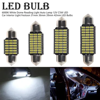 

1pcs C5W LED Car Interior Light Canbus Festoon 31mm 36mm 39mm 42mm LED Bulbs 6000K White Dome Reading Light Auto Lamp 12V/24V