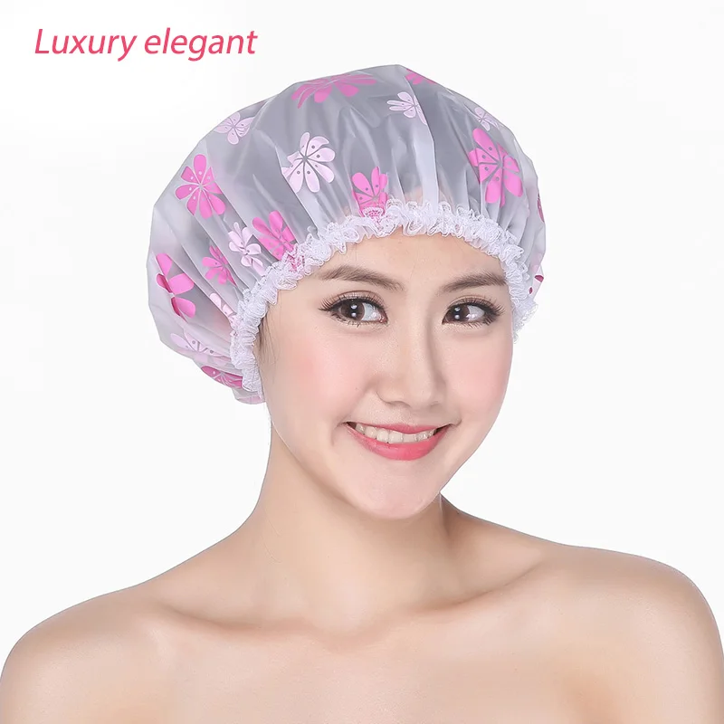 Vogue Lady Elastic Waterproof Plastic Shower Bathing Bouffant Salon