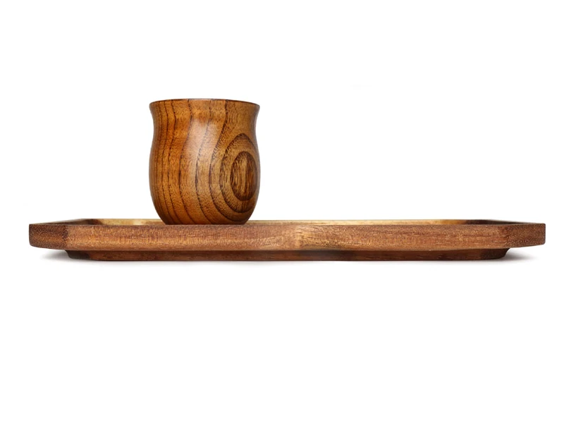 Japanese Style Wooden Plate Tea Tray Platters Solid Wood Snack Fruit Serving Tray Cake Sushi Dishes Storage Plate Wood Utensils (9)
