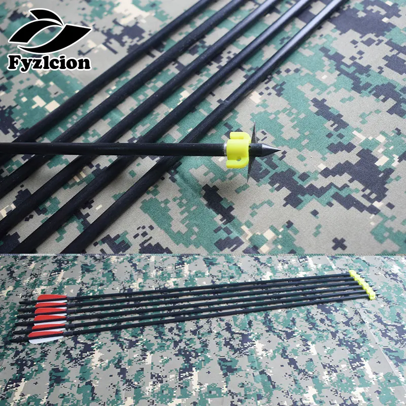 

Hunting 6pcs Archery Bolts 82cm Length Glass Fiber Shaft Fishing Arrow for Crossbow Compound /Recurve Bow Shooting
