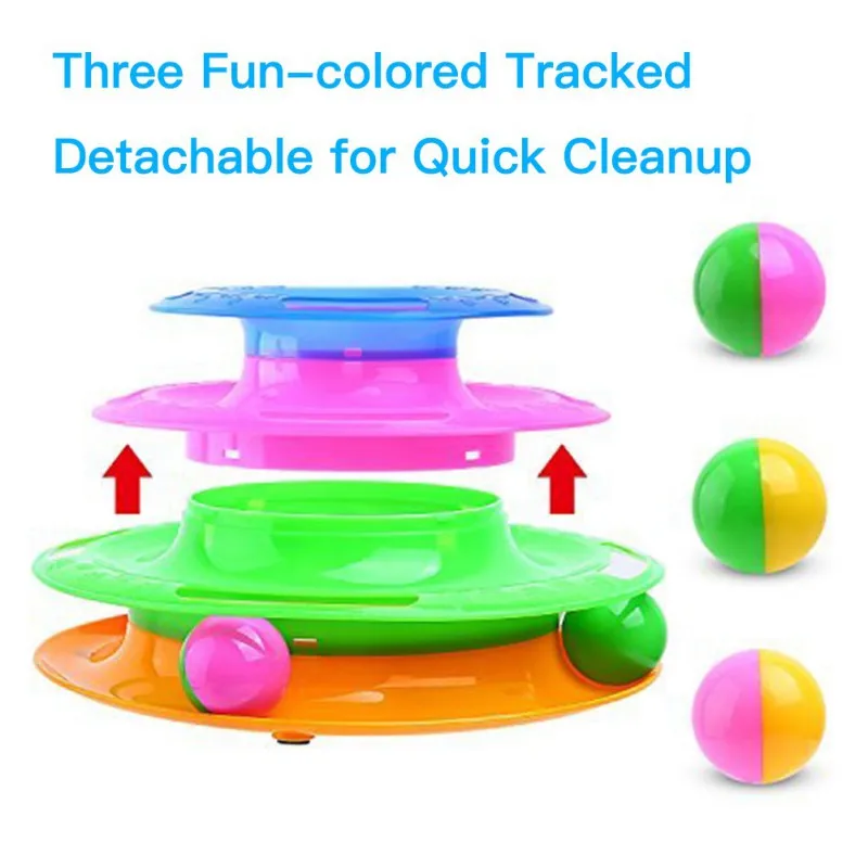 Cat Toy Trilaminar Pet Toys Cat Track Ball Dish Funny Disk Interactive Amusement Plate Game Play Disc Turntable Toy Cat Supplies Cat Toy Trilaminar Pet Toys Cat Track Ball Dish Funny Disk Interactive Amusement Plate Game Play Disc Turntable Toy Cat Supplies