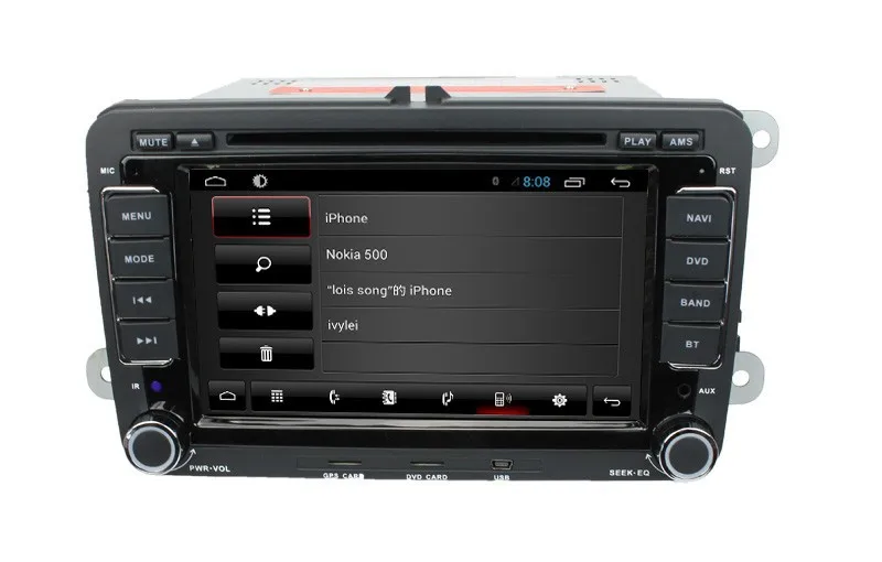 For 7 VW Universal with android 4 core cortex A9 3G Wifi Radio BT phonebook Ipod