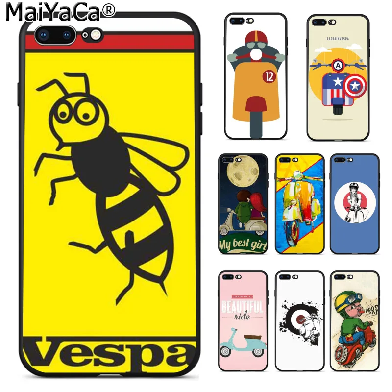 

MaiYaCa Vespa Scooter Luxury Fashion Phone Case for Apple iphone 11 pro 8 7 66S Plus X 5S SE 5C Cellphones