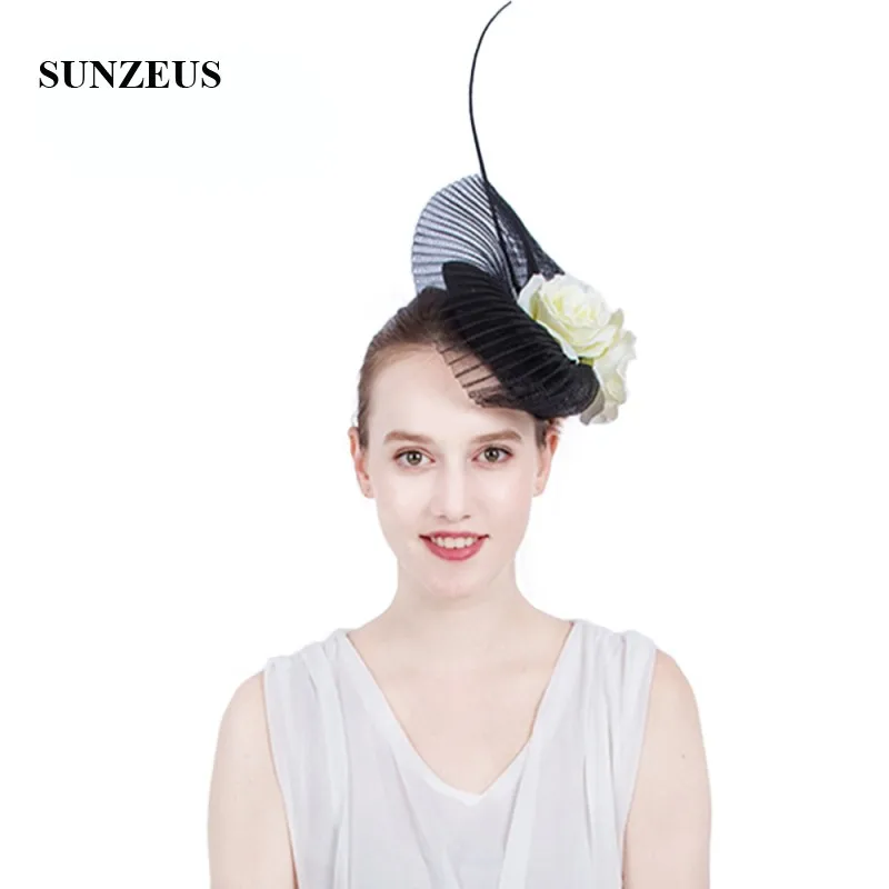 Цветы ручной работы с черными шапками для женщин женские важные события аксессуары для волос аксессуары matrimonio SH81