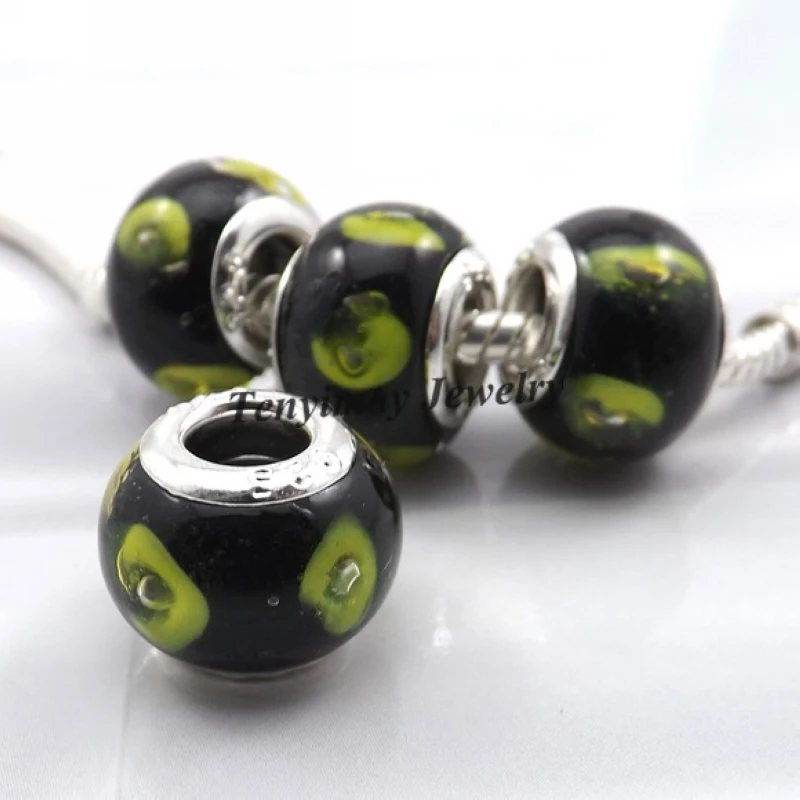 

Wholesale European Glass Charm Beads For DIY 50pcs/lot Free Shipping LB811