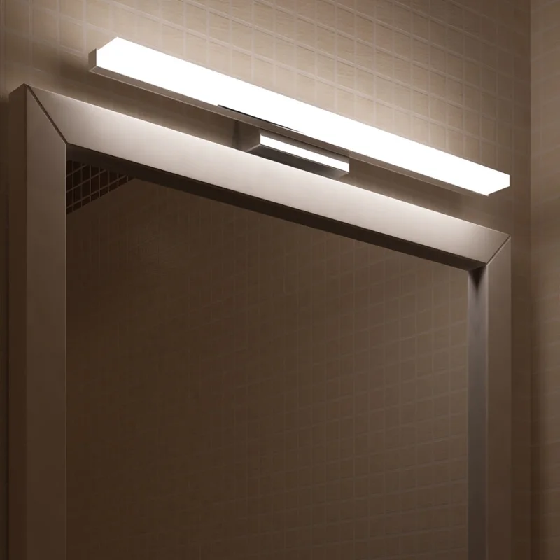 

free Longer LED Mirror Light 0.4M~1.2M AC90-260V Modern Cosmetic Acrylic Wall lamp Bathroom Lighting Waterproof AC85-260V