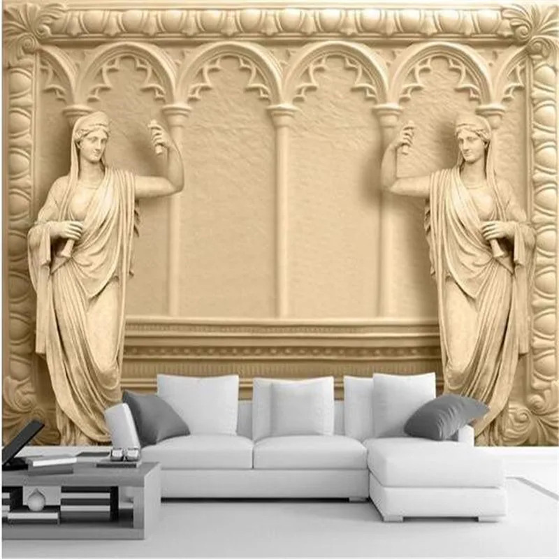 Home Decor Wallpaper for Living Room European Sculpture Goddess ...