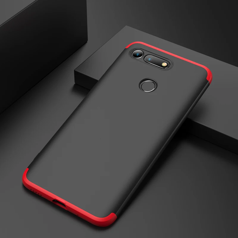 الفاخرة حافظة لهاتف huawei الشرف V20 حالة 3 في 1 ماتي الصلب PC الملونة الأعمال نمط الهاتف غطاء ل الشرف الرؤية 20 حالة فوندا