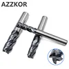 Milling Cutter Alloy Coating Tungsten Steel Tool cnc maching EndMill AZZKOR top  milling cutter kit milling machine tools ► Photo 2/5