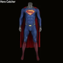 Hero Catcher High Quality 3D Print Superman Costume Man of Steel Cosplay Costume Superman Suit With 3D Logo Custom Made Superman Hero Catcher High Quality 3D Print Superman Costume Man of Steel Cosplay Costume Superman Suit With 3D Logo Custom Made Superman